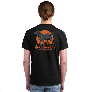 Мужская футболка Columbia с коротким рукавом и рисунком, цвет Black Dog