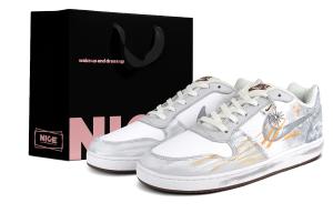 Nike Ebernon устойчивые к истиранию низкие кроссовки для скейтборда мужские белый серый