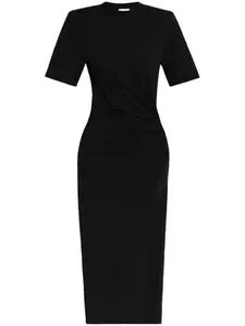 Платье миди Lexia со сборками Isabel Marant, черный