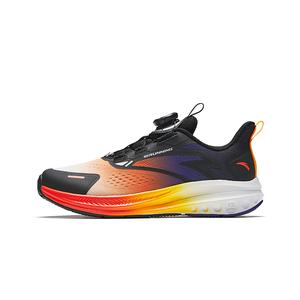 Легкие, дышащие, амортизирующие, низкие детские кроссовки для бега Lurid Wave Antakids, черный/оранжевый/фиолетовый