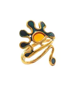 Женское кольцо-солнце Sohi, gold