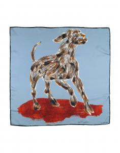 Шарф Lanvin, серо-синий