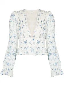 Блузка Meadowlark из органического хлопка Reformation, белый