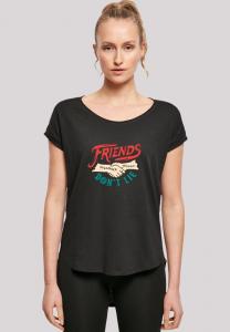 Футболка с принтом STRANGER THINGS FRIENDS DONT LIE HANDS NETFLIX TV SERIES F4NT4STIC, черный