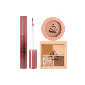 2 5 цветов палетка теней монохромный румяна набор для макияжа легко растушевывается стойкий 3CE