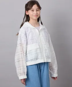 Прозрачная клетчатая куртка Avv, цвет White