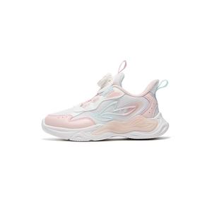 361°KIDS Амортизация, износостойкие низкие детские повседневные кроссовки feather white/deep pink kids