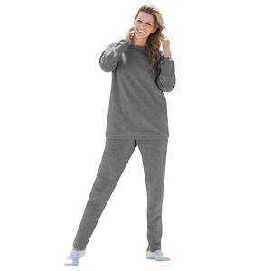 Женщина в женском флисовом свитшоте больших размеров Woman Within, цвет Medium Heather Grey