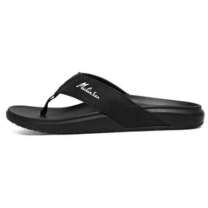 Мужские кожаные шлепанцы в стиле пэчворк Mulinsen, Black