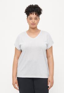 Футболка ONLY Carmakoma CARSILVERY V NECK, Silver-Coloured