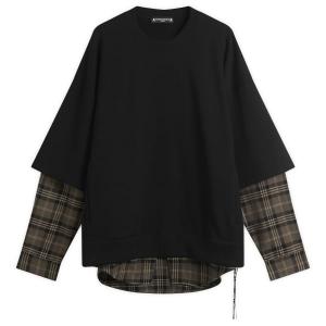 Многослойная толстовка Mastermind World, Black X Gray Plaid