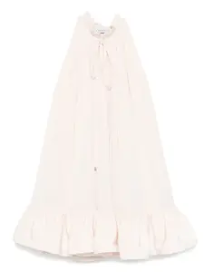 Платье мини с оборками Lanvin, розовый