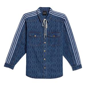 Рубашка adidas originals x IVY PARK Crossover Stripe Solid Color Denim Blue Shirt