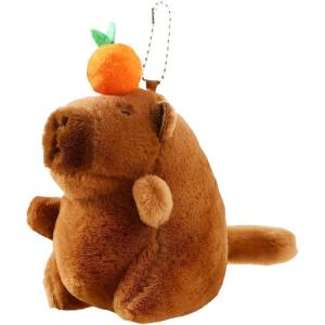 Подвеска с плюшевым капибарой, виляющей хвостом, высота 11 см DUOMIAOYOU