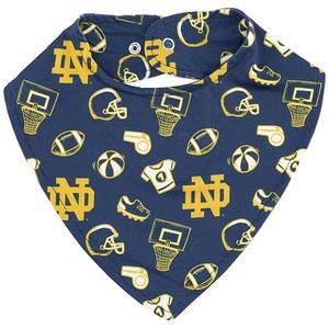 Детский слюнявчик Navy Notre Dame Fighting Irish All Over Print Zoozatz