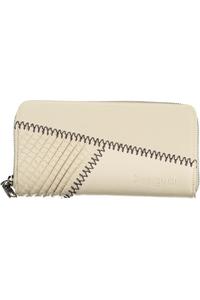 Женский кошелек Desigual с декоративной строчкой, бежевый