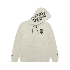 Толстовка с принтом логотипа A Bathing APE Aape, серо-белый