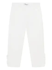 Вельветовые брюки с оборками L'Orsobruno, белый