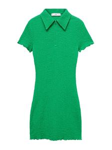 Платье-рубашка MANGO Trama, Green