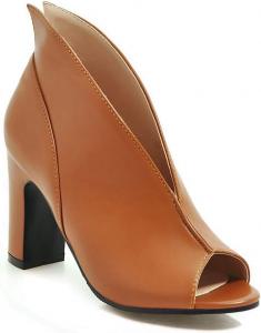 Женские сандалии MIOKE с открытым носком, массивным каблуком и высокой пяткой, модные туфли на каблуке без застежки, Brown