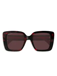 Солнцезащитные очки с отделкой Web Gucci Eyewear, коричневый