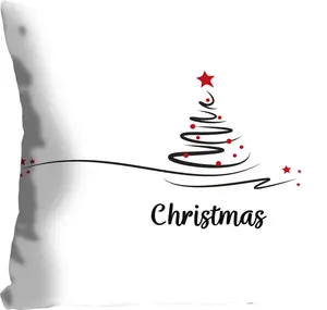 Декоративная подушка Queence "Matteo", чехол без наполнителя, 1 шт 40х40 см, красный/черный