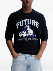 Свитер с горным принтом From Future, синий