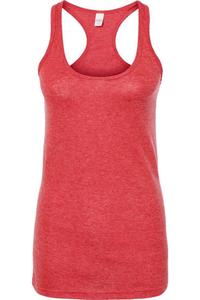 Женская майка-борцовка Tultex Poly-Rich, цвет heather red