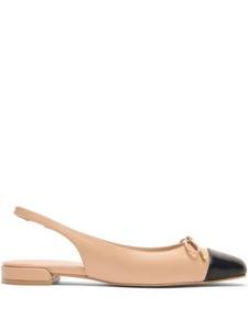 Балетки Stuart Weitzman Sleek Bow, нейтральный цвет