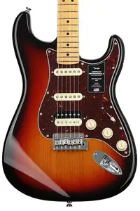 Fender American Professional II Stratocaster HSS - солнечный янтарь трехцветный с грифом из клена