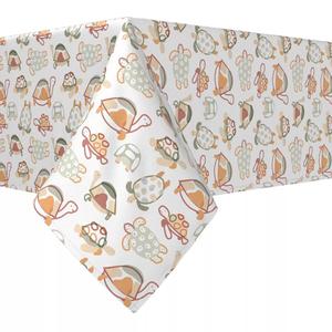 Прямоугольная скатерть, 100 % полиэстер, 60x120 дюймов, черепахи-каракули.