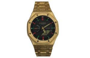 Часы Casio G-Shock Analog-Digital 2100 Series, арт. GA-2100-1A, 44 мм, морозное золото