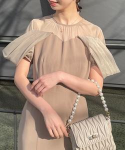 Платье из драпированного тюля