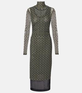 Печатное платье миди Dries Van Noten, Green