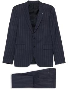 Tagliatore полосатый костюм с однобортным пиджаком, синий