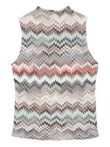Майка зигзагообразной вязки Missoni, нейтральный