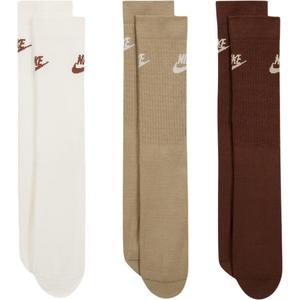 Низкие носки унисекс набор из 3 пар Nike, коричневый
