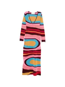 Макси-платье с абстрактным узором Circus Hotel, розовый