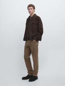 Зауженные брюки с микротекстурой Massimo Dutti, mink