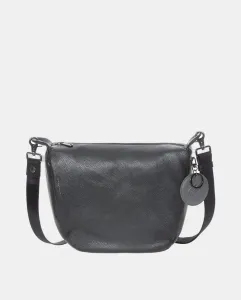 Кожаная сумка-бандо черного цвета Mandarina Duck, черный