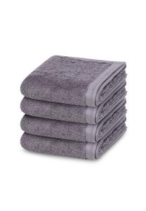 Набор полотенец Vossen Vegan Life, 4 штуки, 60x40 см, серо-лиловый