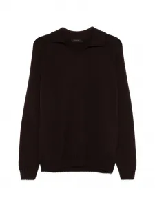 Свитер из вирджинской шерсти Zanone, коричневый