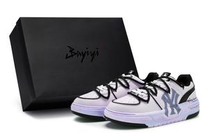 Массивные коньковые кеды Unisex низкие пурпурные MLB, пурпурно-черные