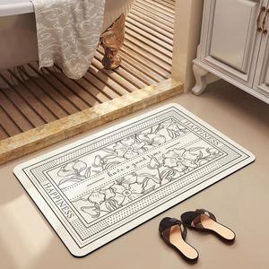 Dajiang Ковер 40х60 см из диатомита, впитывающий влагу, для ванной комнаты, овальный, Delorice, 1см*1см