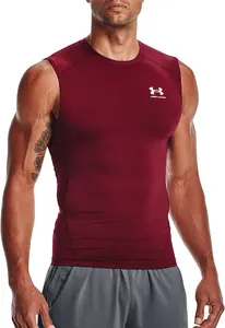 Мужская компрессионная рубашка Under Armour HeatGear, цвет Cardinal/White