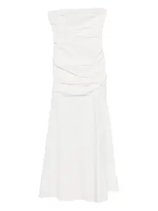 Платье миди с драпировкой St. Agni, белый