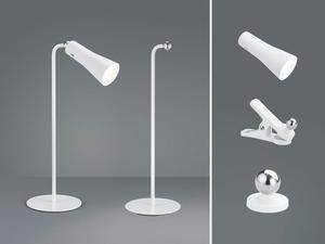 Настольная светодиодная лампа MAXI белая с магнитной кнопкой и USB-разъемом, высота 36 см. Reality Leuchten