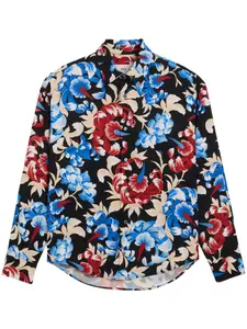 Рубашка свободного кроя AMI Paris, черный