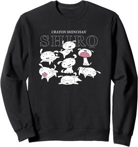 Толстовка Crayon Shin-chan Various Shiro, черная (black 19-3911tcx), размер S Crayon Shinchan