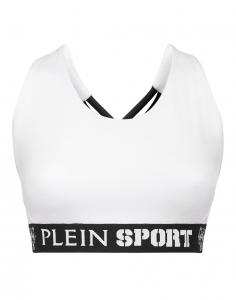 Спортивный бюстгальтер без косточек Plein Sport, белый